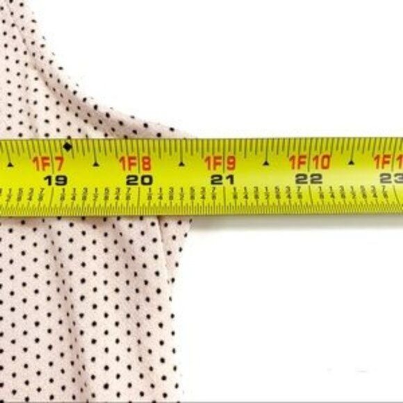 Adrianna Papell Ruffled Cap Sleeve Mini Polka Dot Blouse Top Size XL - Picture 10 of 11